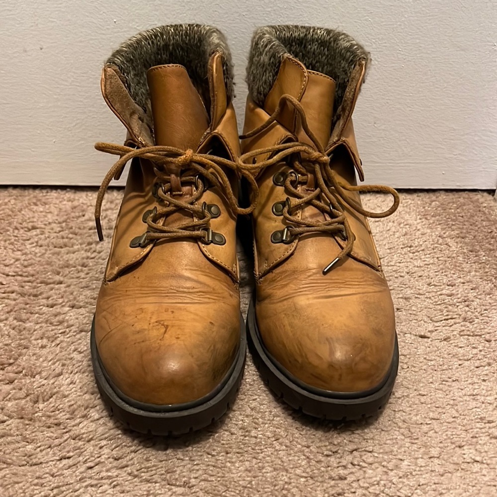 Torrid sweater trim hiker boot WW